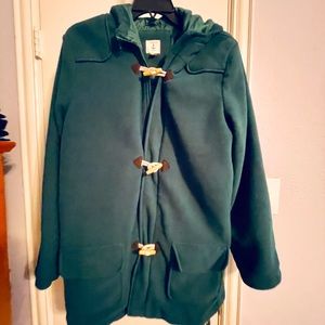 Lands End fleece Toggle Coat boys XL